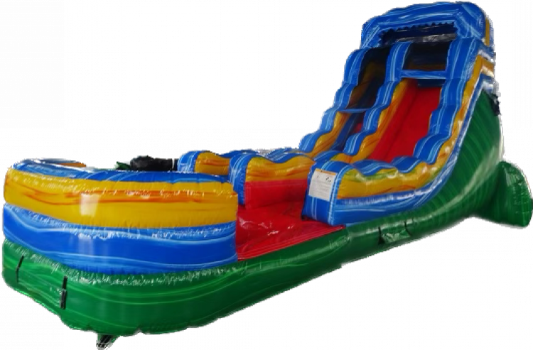 18 Multi Color Rush Single Lane Slide