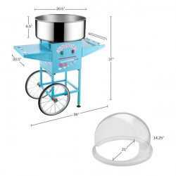 cotton20candy20with20cart1 1671665330 Cotton Candy Machine with cart